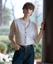 J.Press Ladies ニット　アウター 洗える】CAT ジップアップブルゾン ニット / J.PRESS LADIES S
