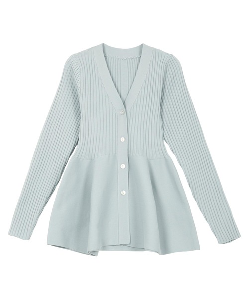 KOBE LETTUCE（コウベレタス）の「Vネックペプラムリブカーディガン（カーディガン/ボレロ・レディース・ネイビー/ホワイト/ピンク/ブラック/ブルー/ネイビー系/アイボリー/カーキ/ボルドー/ピンク系/ミント/グレー系・M）」の22枚目の写真