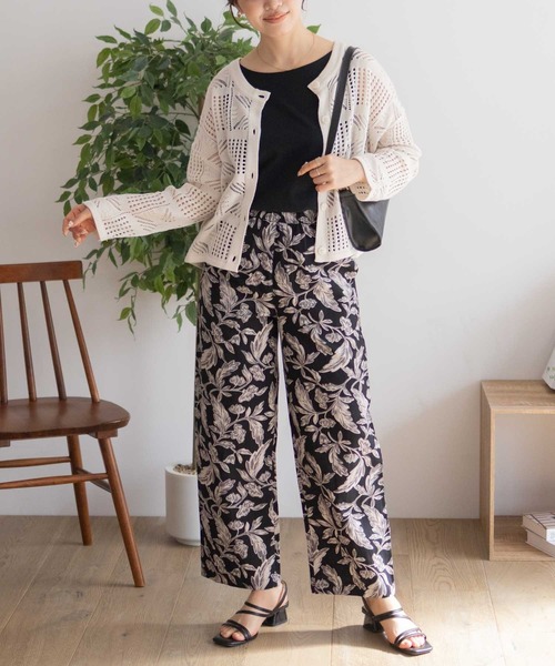 Howdy Marie（ハウディ―マリー）の「Howdy Marie インドファブリック 綿麻ワイドパンツ（その他パンツ・レディース・ブラック系2/ブラック系1/ブラック系3/キナリ・M/L）」の19枚目の写真