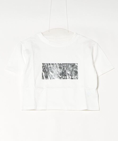 DIP IN CHOCOLATE(ディップインチョコレート)の「箔プリントクロップドTシャツ【DIP IN CHOCOLATE】(Tシャツ/カットソー・レディース・ブラック/ピンク/ゴールド/シルバーグレー・F)」の15枚目の写真