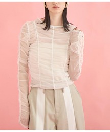 Settimissimo | チュール シャーリング プルオーバー(Tシャツ/カットソー)