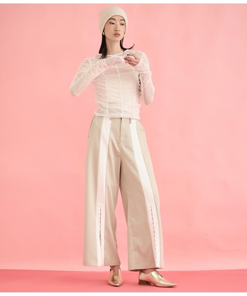 Settimissimo（セッティミッシモ）の「チュール シャーリング プルオーバー（Tシャツ/カットソー・レディース・オフホワイト/ブルー/ブラック・FREE）」の9枚目の写真