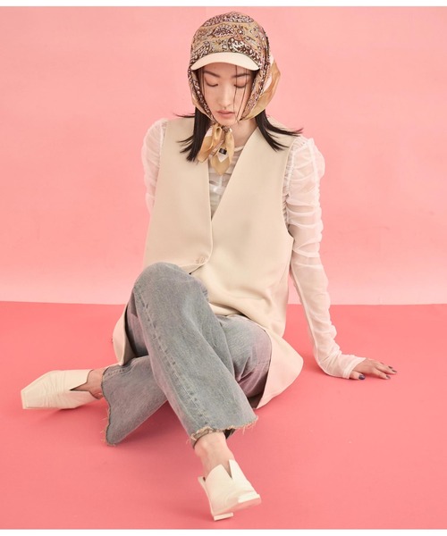 Settimissimo（セッティミッシモ）の「チュール シャーリング プルオーバー（Tシャツ/カットソー・レディース・オフホワイト/ブルー/ブラック・FREE）」の14枚目の写真