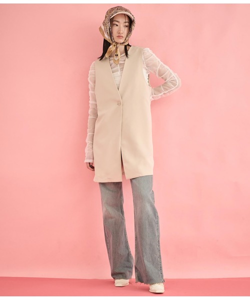 Settimissimo（セッティミッシモ）の「チュール シャーリング プルオーバー（Tシャツ/カットソー・レディース・オフホワイト/ブルー/ブラック・FREE）」の15枚目の写真