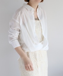 cepo | 〈2way〉80/- レギュラーシアーシャツブラウス&カシュクール(シャツ/ブラウス)