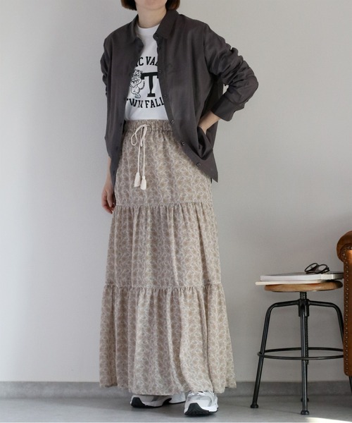 cepo（セポ）の「〈2way〉80/- レギュラーシアーシャツブラウス&カシュクール（シャツ/ブラウス・レディース・イエロー/オフホワイト/チャコール/サックスブルー・M）」の11枚目の写真