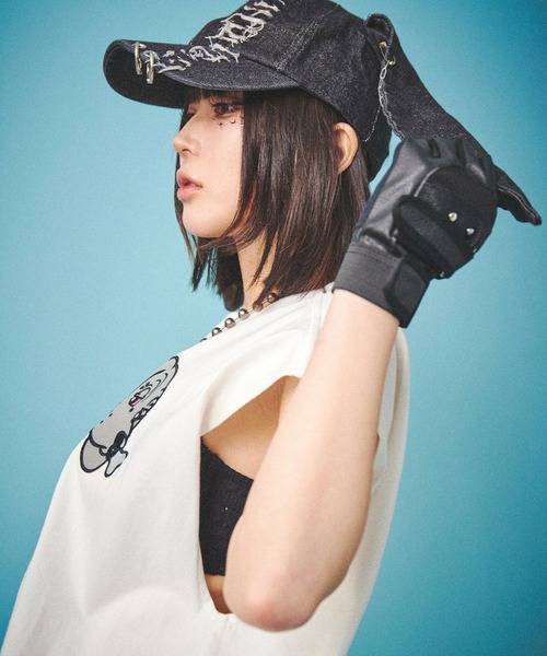 GALFY(ガルフィー)の「GALFY-袖を忘れしTee(タンクトップ・メンズ・チャコール/ホワイト/ブラック・L/XL)」の5枚目の写真