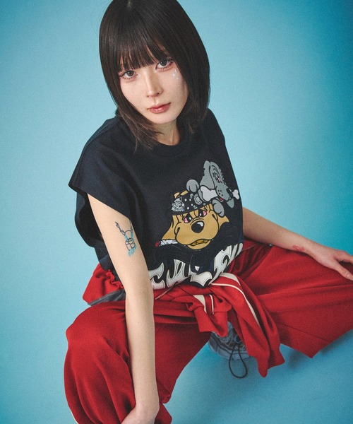 GALFY(ガルフィー)の「GALFY-袖を忘れしTee(タンクトップ・メンズ・チャコール/ホワイト/ブラック・L/XL)」の21枚目の写真