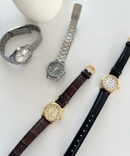 Me%（ミィパーセント）の「CASIOスタンダードウオッチ 322501（アナログ腕時計・レディース・ブラック/オフホワイト・FREE）」の9枚目の写真