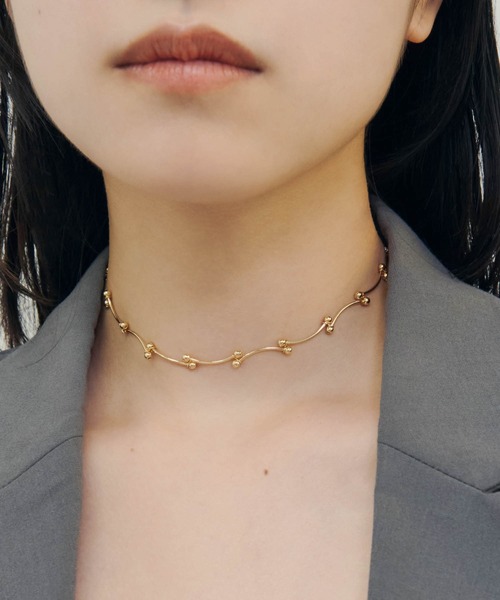 GOLDY(ゴールディ)の「バーベル チェーン チョーカー(チョーカー・レディース・ゴールド/シルバー/ブラック・FREE)」の3枚目の写真
