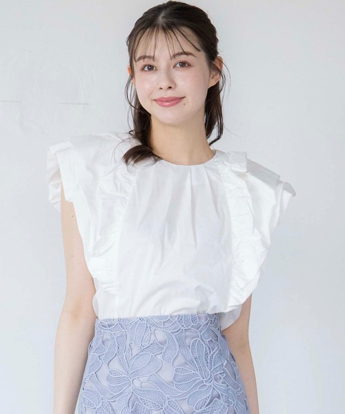 NOELA(ノエラ)の「バルーンスリーブブラウス(シャツ/ブラウス・レディース・オフホワイト/ライトグリーン/イエロー・フリー)」の1枚目の写真