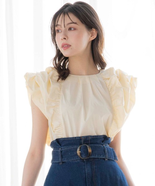 NOELA(ノエラ)の「バルーンスリーブブラウス(シャツ/ブラウス・レディース・オフホワイト/ライトグリーン/イエロー・フリー)」の3枚目の写真