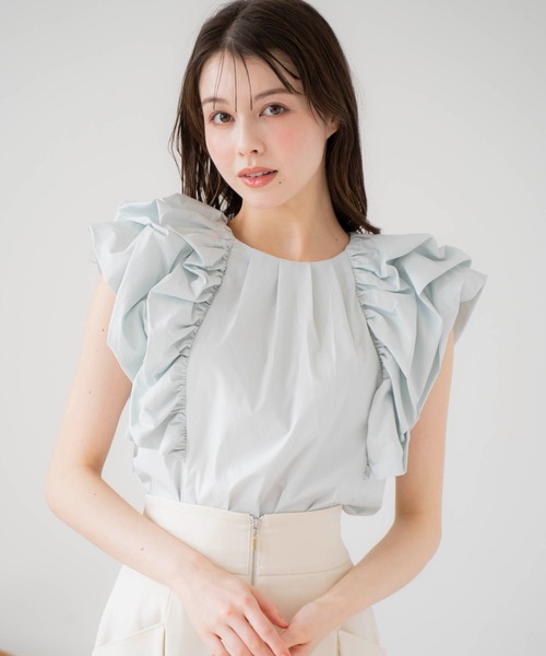 NOELA(ノエラ)の「バルーンスリーブブラウス(シャツ/ブラウス・レディース・オフホワイト/ライトグリーン/イエロー・フリー)」の4枚目の写真