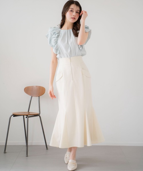 NOELA(ノエラ)の「バルーンスリーブブラウス(シャツ/ブラウス・レディース・オフホワイト/ライトグリーン/イエロー・フリー)」の12枚目の写真