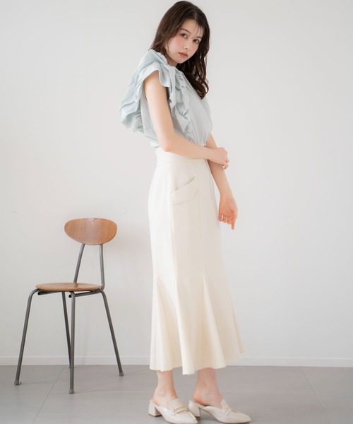 NOELA(ノエラ)の「バルーンスリーブブラウス(シャツ/ブラウス・レディース・オフホワイト/ライトグリーン/イエロー・フリー)」の13枚目の写真