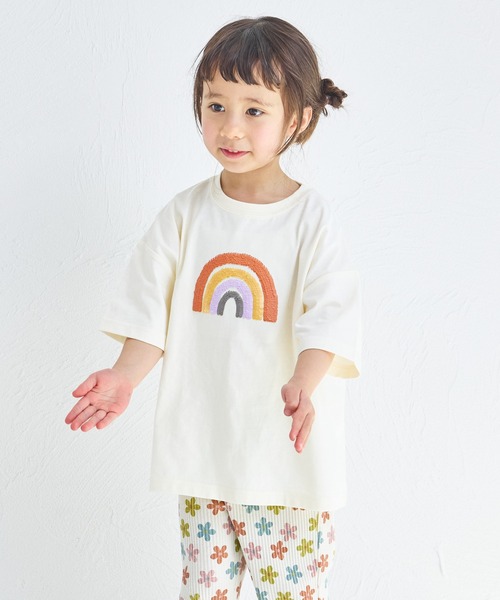 新品同様(洗濯済) センソユニコ スパンコールお花がかわいい 半袖カットソー 新品同様(洗濯済) センソユニコ スパンコールお花がかわいい