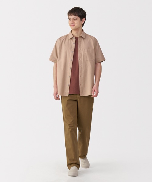 無印良品(ムジルシリョウヒン)の「紳士 洗いざらしブロード半袖シャツ(シャツ/ブラウス・メンズ・ホワイト/グリーン/ブルー系/ブラック/ブラウン系/ホワイト系・S/M/L/XL)」の12枚目の写真