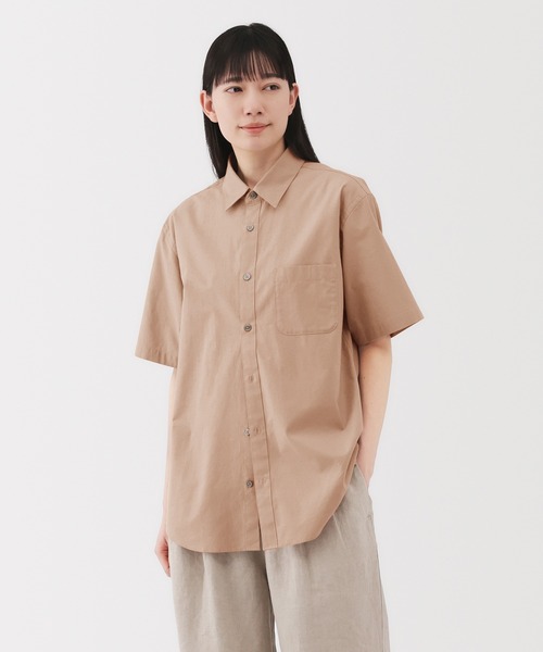 無印良品(ムジルシリョウヒン)の「紳士 洗いざらしブロード半袖シャツ(シャツ/ブラウス・メンズ・ホワイト/グリーン/ブルー系/ブラック/ブラウン系/ホワイト系・S/M/L/XL)」の11枚目の写真