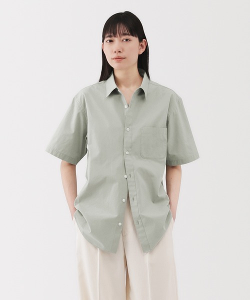 無印良品(ムジルシリョウヒン)の「紳士 洗いざらしブロード半袖シャツ(シャツ/ブラウス・メンズ・ホワイト/グリーン/ブルー系/ブラック/ブラウン系/ホワイト系・S/M/L/XL)」の19枚目の写真