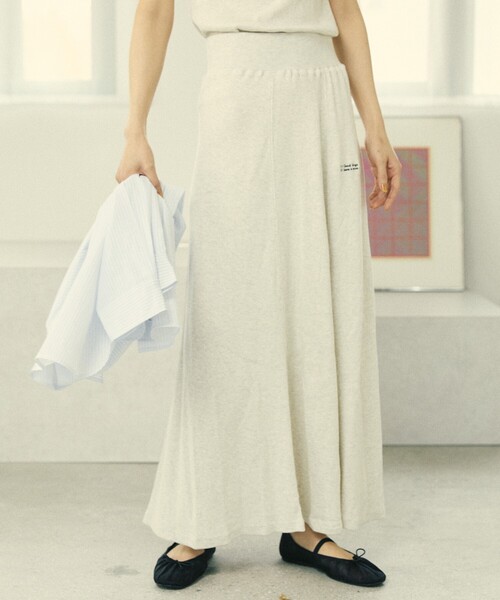 Firsthand(ファーストハンド)の「MA Firsthand/マ ファーストハンド RIB FLARE SKIRT / バックスリット イージー リブフレアスカート(スカート・レディース・ブラウン/ブラック/オフホワイト・FREE)」の8枚目の写真