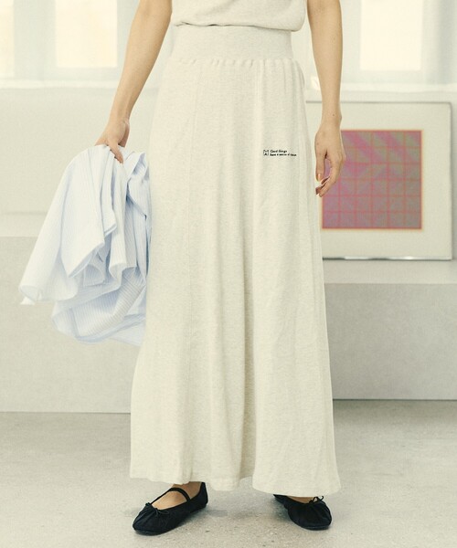 Firsthand(ファーストハンド)の「MA Firsthand/マ ファーストハンド RIB FLARE SKIRT / バックスリット イージー リブフレアスカート(スカート・レディース・ブラウン/ブラック/オフホワイト・FREE)」の9枚目の写真