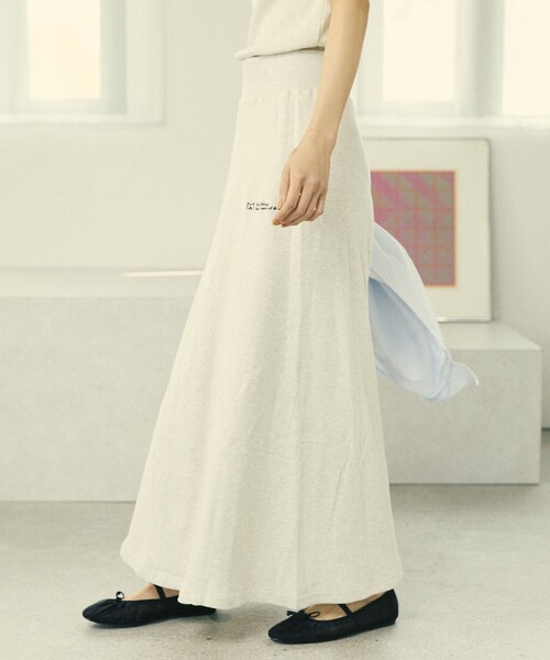 Firsthand(ファーストハンド)の「MA Firsthand/マ ファーストハンド RIB FLARE SKIRT / バックスリット イージー リブフレアスカート(スカート・レディース・ブラウン/ブラック/オフホワイト・FREE)」の10枚目の写真