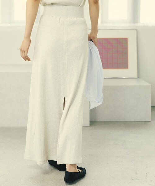 Firsthand(ファーストハンド)の「MA Firsthand/マ ファーストハンド RIB FLARE SKIRT / バックスリット イージー リブフレアスカート(スカート・レディース・ブラウン/ブラック/オフホワイト・FREE)」の12枚目の写真