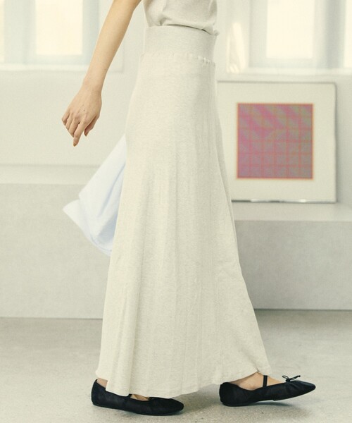 Firsthand(ファーストハンド)の「MA Firsthand/マ ファーストハンド RIB FLARE SKIRT / バックスリット イージー リブフレアスカート(スカート・レディース・ブラウン/ブラック/オフホワイト・FREE)」の14枚目の写真