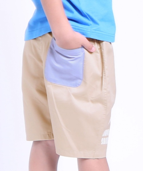 DILASH(ディラッシュ)の「恐竜ワッペンハーフパンツ(チノパンツ・キッズ・ベージュ/サックスブルー・80/90/100/110/120/130)」の8枚目の写真