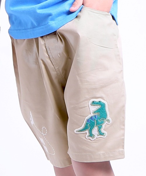 DILASH(ディラッシュ)の「恐竜ワッペンハーフパンツ(チノパンツ・キッズ・ベージュ/サックスブルー・80/90/100/110/120/130)」の7枚目の写真