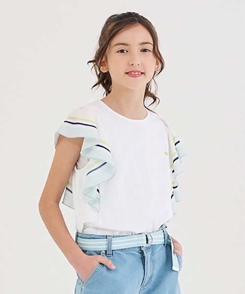 某メーカー ガールズ ラッフルスリーブTシャツ（Tシャツ/カットソー）｜kate トップス