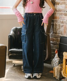 URBAN CHERRY（アーバンチェリー）の「ステッチカーゴデニムパンツ（デニムパンツ・キッズ）」