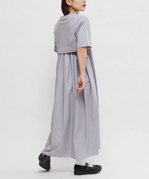 CONVERSE TOKYO(コンバーストウキョウ)の「BACK GATHER DOCKING DRESS(ワンピース・レディース・ブルー/ブラック/ライトグレー・FREE)」の7枚目の写真