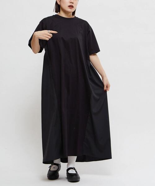 CONVERSE TOKYO(コンバーストウキョウ)の「BACK GATHER DOCKING DRESS(ワンピース・レディース・ブルー/ブラック/ライトグレー・FREE)」の5枚目の写真