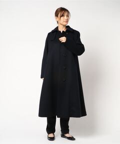 フレアシルエットダブルフェイスロングコート（チェスターコート