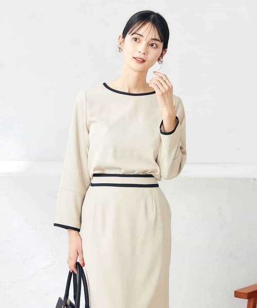 セール】【2SET】バイカラーブラウス×スカート セットアップ