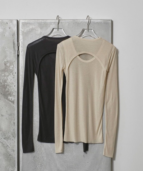 TODAYFUL(トゥデイフル)の「【TODAYFUL/トゥデイフル】Back Layered Long T-shirt/バックレイヤードロングTシャツ(Tシャツ/カットソー・レディース・グレー/キャメル・FREE)」の12枚目の写真