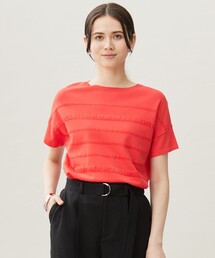 クレープストレッチボーダー ニット