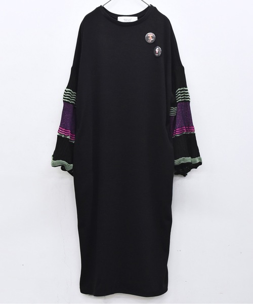 bedsidedrama（ベットサイドドラマ）の「Drift Sleeve Dress（ワンピース・レディース・ブラック/ネイビー・1）」の10枚目の写真