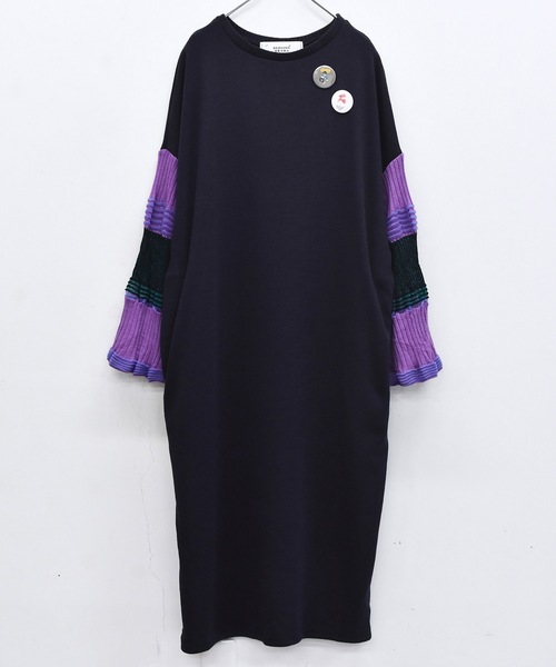 bedsidedrama（ベットサイドドラマ）の「Drift Sleeve Dress（ワンピース・レディース・ブラック/ネイビー・1）」の12枚目の写真