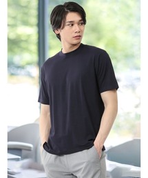 TAKA-Q | 【接触冷感 ストレッチ】タカキュー スロープネック 半袖Tシャツ(Tシャツ/カットソー)