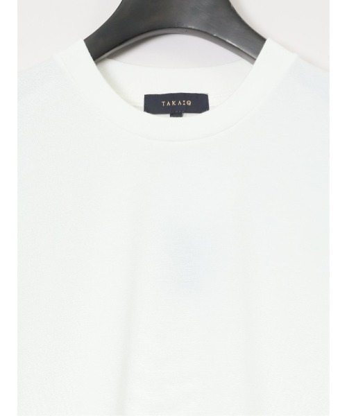 TAKA-Q（タカキュー）の「【接触冷感 ストレッチ】タカキュー スロープネック 半袖Tシャツ（Tシャツ/カットソー・メンズ・ネイビー/ブラック/グレー/ホワイト・MEDIUM/LARGE/X-LARGE/S）」の6枚目の写真