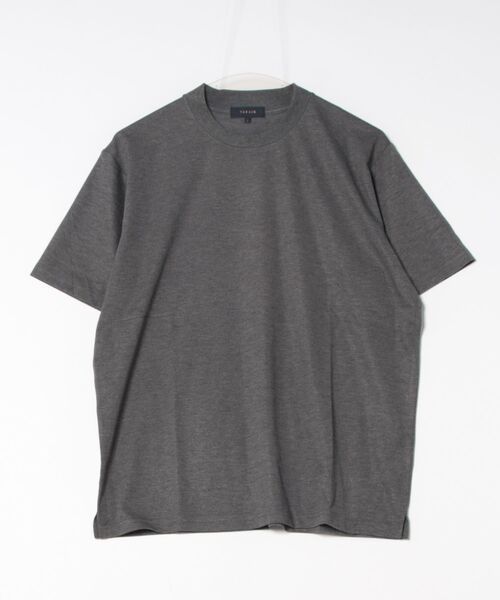 TAKA-Q（タカキュー）の「【接触冷感 ストレッチ】タカキュー スロープネック 半袖Tシャツ（Tシャツ/カットソー・メンズ・ネイビー/ブラック/グレー/ホワイト・MEDIUM/LARGE/X-LARGE/S）」の9枚目の写真