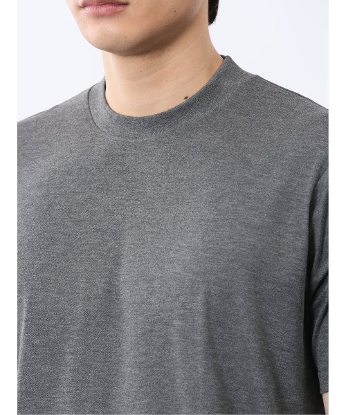 TAKA-Q（タカキュー）の「【接触冷感 ストレッチ】タカキュー スロープネック 半袖Tシャツ（Tシャツ/カットソー・メンズ・ネイビー/ブラック/グレー/ホワイト・MEDIUM/LARGE/X-LARGE/S）」の13枚目の写真