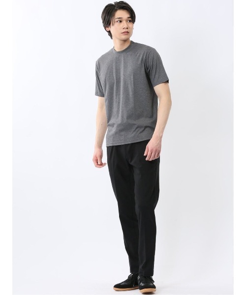 TAKA-Q（タカキュー）の「【接触冷感 ストレッチ】タカキュー スロープネック 半袖Tシャツ（Tシャツ/カットソー・メンズ・ネイビー/ブラック/グレー/ホワイト・MEDIUM/LARGE/X-LARGE/S）」の18枚目の写真