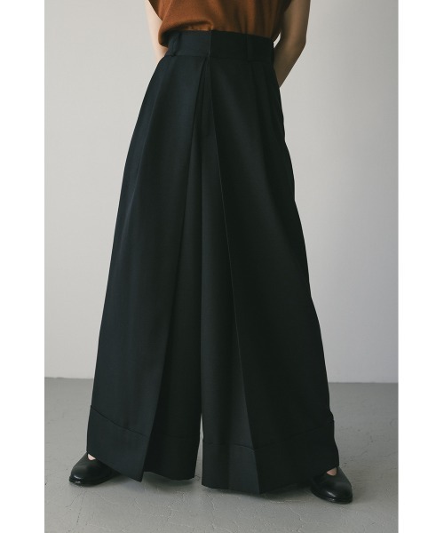 STYLEMIXER（スタイルミキサー）の「ディープタックワイドパンツ　【春服】新作（スラックス・レディース・ベージュ/アイボリー/ブラック・SMALL/MEDIUM）」の17枚目の写真