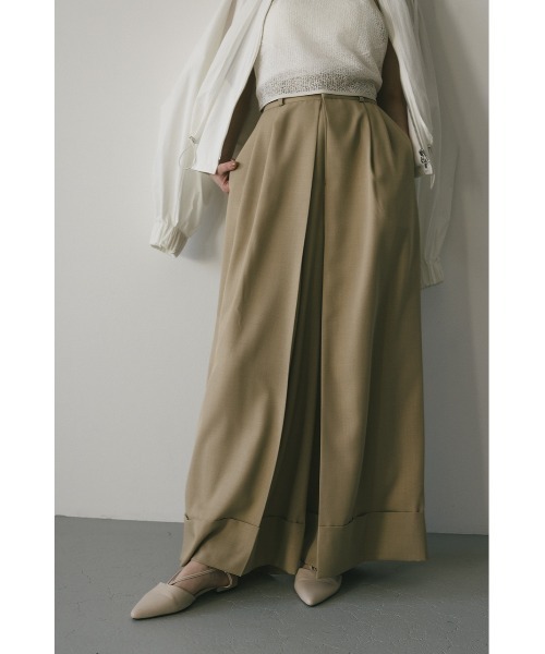 ディープタックワイドパンツ 【春服】新作（スラックス