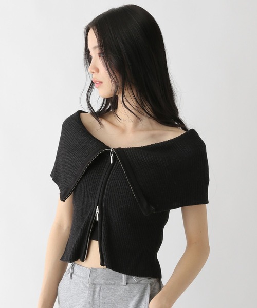 セール】WZIPオフショルニット（半袖） 452638（ニット/セーター