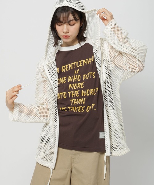 ニコアンド　メッシュパーカー niko and… パーカー 「MODE NORM CORE」メッシュルーズパーカー