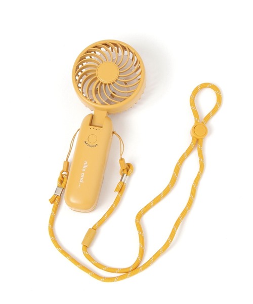 niko and...（ニコアンド）の「オリジナル ニコロゴ ダブルファン（アウトドアグッズ・レディース・イエロー/ブルー・0）」の5枚目の写真